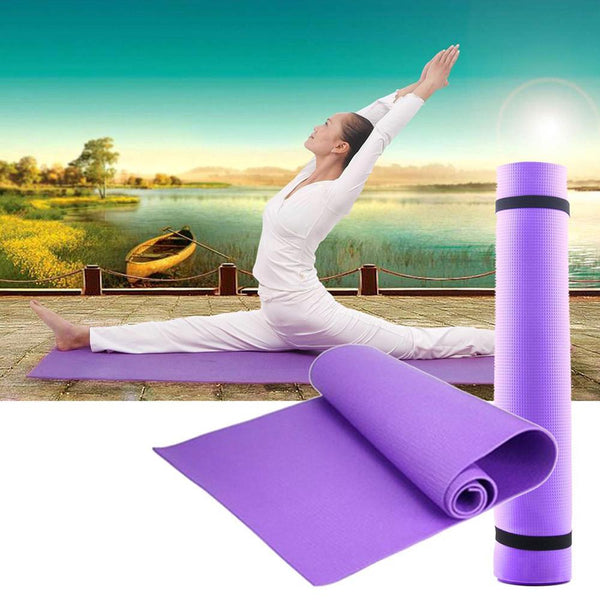 6Mm Eva Yoga Mat Fitness Pilates Gym Non Slip Exercise Purple Pink Blue Mats & Non Slip Towels