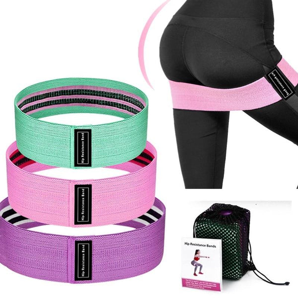 3 / Set Fabric Resistance Bands Butt Exercise Loop Hip Circle Legs Glutes Women Fitness Yoga & Pilates Accessories