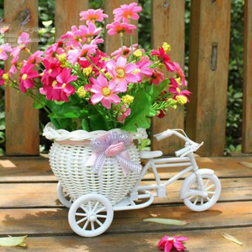 Cute Bicycle Decorative Flower Basket Indoor Plant Holder Dcor Plant Stands
