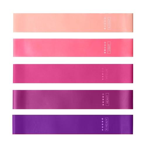 Resistance Trainers 5Pcs Gradient Resistance Bands Home Fitness Exercise Workout Equipment