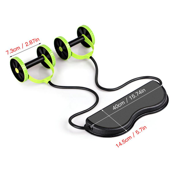 Power Roll Ab Roller Wheel Trainer For Abdominal Full Body Workout Fitness