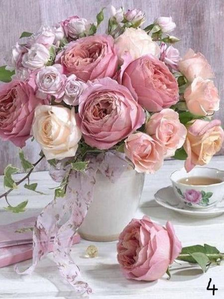 Diamond Painting Full Square Flowers Bicycle Car Decor Kit Diamond Painting Kits