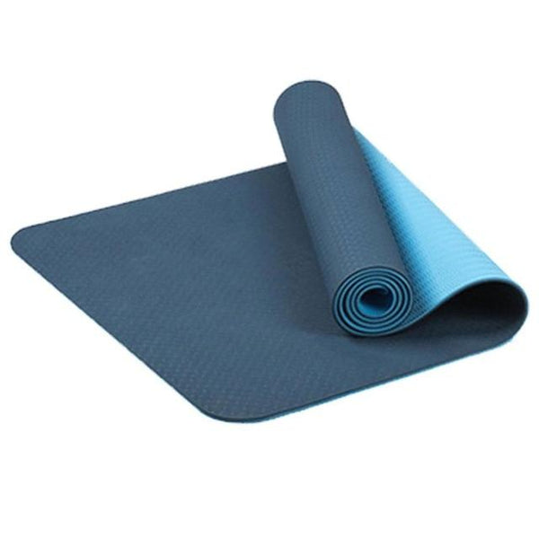 Two Tone Colours 6Mm Tpe Non Slip Yoga Mat Gym Fitness Equipment Exercise Mats & Non Slip Towels