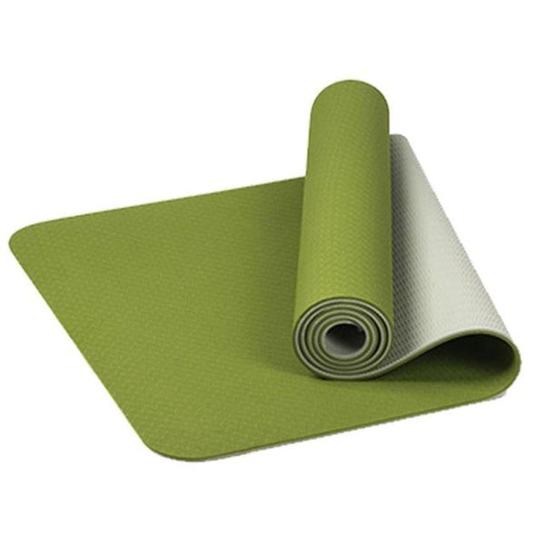 Two Tone Colours 6Mm Tpe Non Slip Yoga Mat Gym Fitness Equipment Exercise Mats & Non Slip Towels