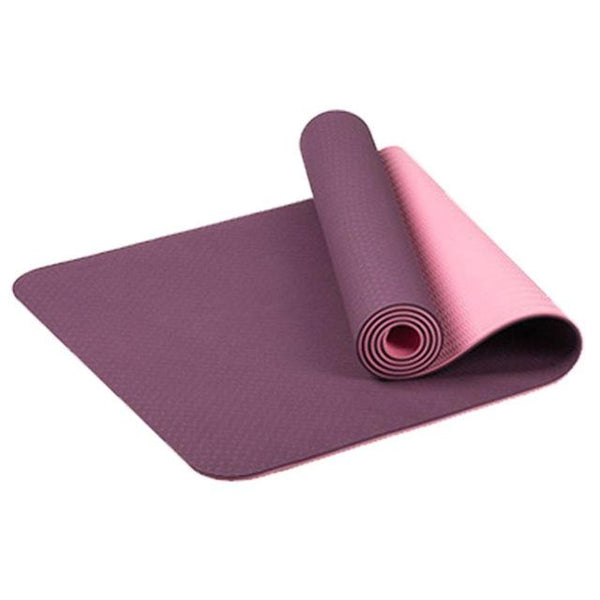 Two Tone Colours 6Mm Tpe Non Slip Yoga Mat Gym Fitness Equipment Exercise Mats & Non Slip Towels