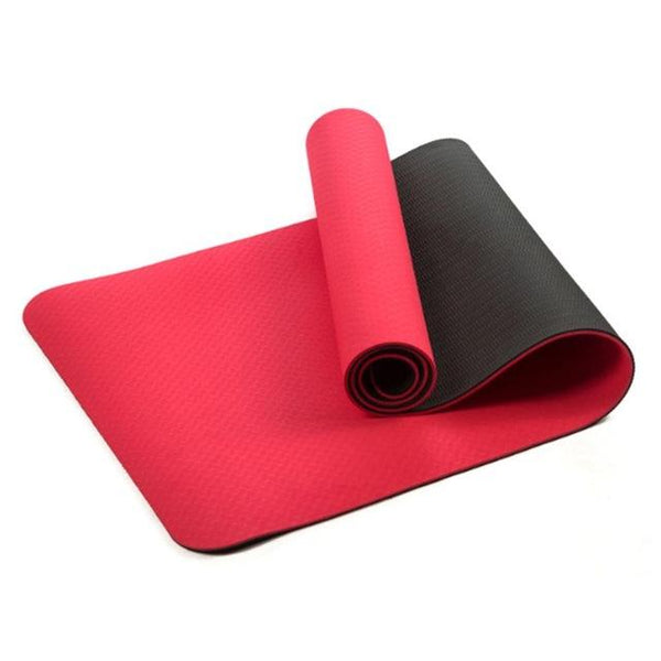Two Tone Colours 6Mm Tpe Non Slip Yoga Mat Gym Fitness Equipment Exercise Mats & Non Slip Towels