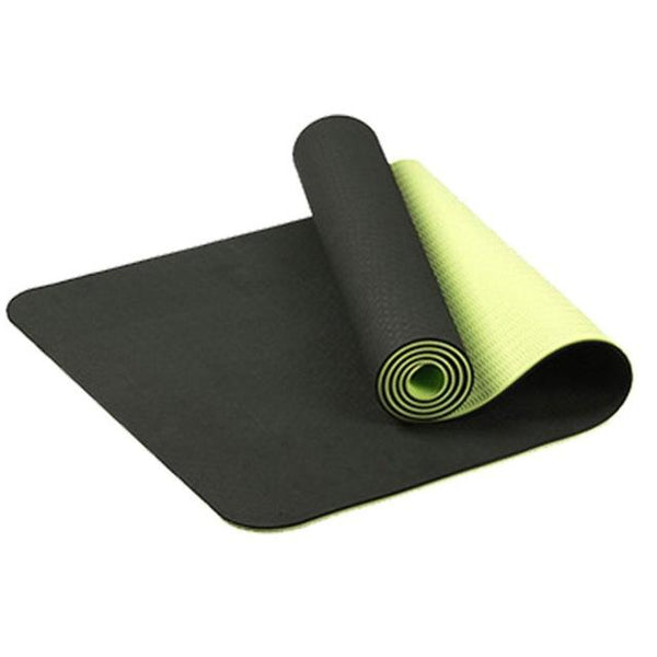 Two Tone Colours 6Mm Tpe Non Slip Yoga Mat Gym Fitness Equipment Exercise Mats & Non Slip Towels