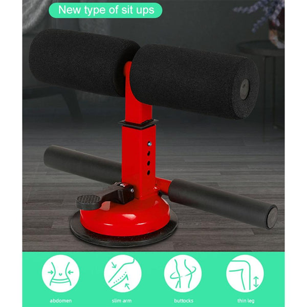 Red / Black Sit Up Push Fitness Equipment Gym Suction Cup Exerciser Abdominal Machines