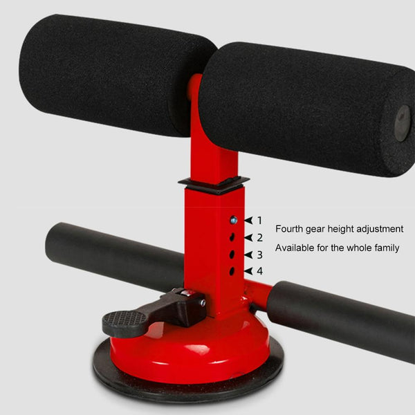 Red / Black Sit Up Push Fitness Equipment Gym Suction Cup Exerciser Abdominal Machines