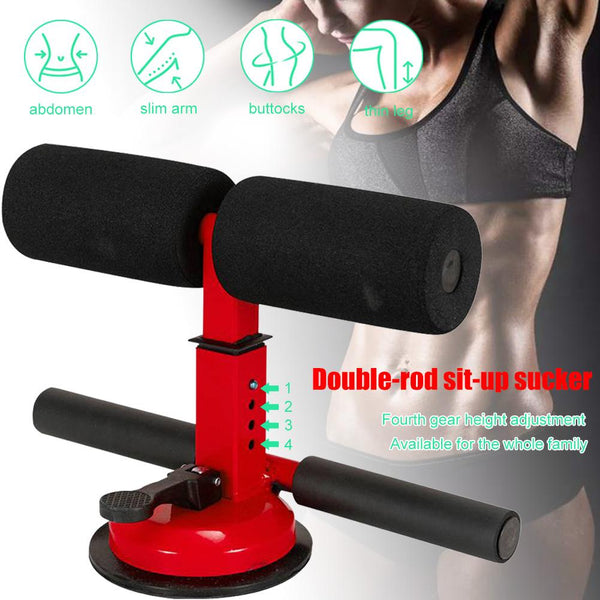 Red / Black Sit Up Push Fitness Equipment Gym Suction Cup Exerciser Abdominal Machines