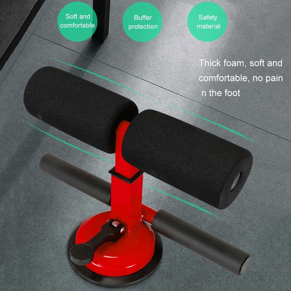 Red / Black Sit Up Push Fitness Equipment Gym Suction Cup Exerciser Abdominal Machines