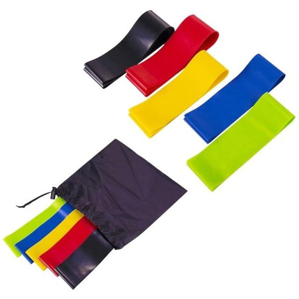 5 Sizes Set Latex Resistance Loops Exercise Booty Bands Gym Fitness Strength Training Resistance Trainers