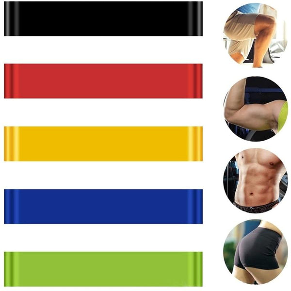 5 Sizes Set Latex Resistance Loops Exercise Booty Bands Gym Fitness Strength Training Resistance Trainers