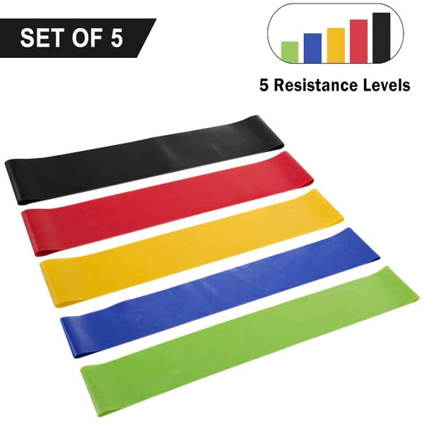 5 Sizes Set Latex Resistance Loops Exercise Booty Bands Gym Fitness Strength Training Resistance Trainers