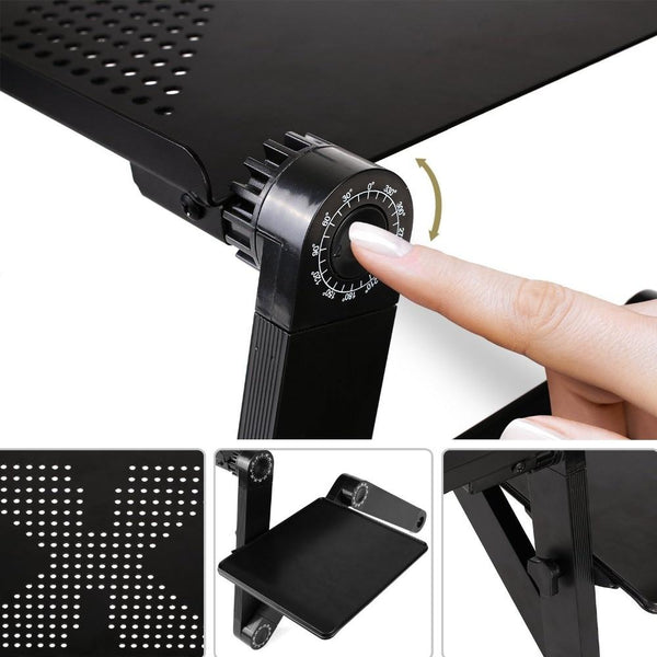 Folding Laptop Desk Ergonomic Aluminum Bed Stand Stands Holders & Car Mounts