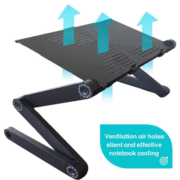 Folding Laptop Desk Ergonomic Aluminum Bed Stand Stands Holders & Car Mounts