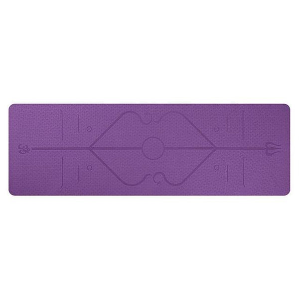 Non Slip Yoga Mat With Position Lines Beginner Fitness Exercise Workout Mats & Non Slip Towels