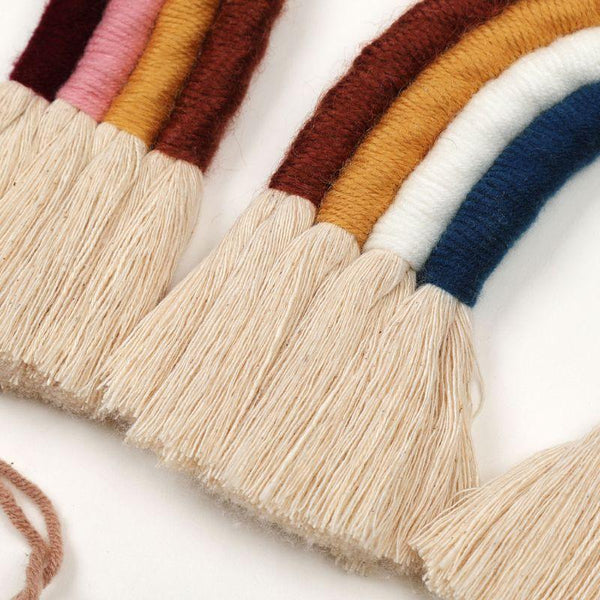 Handmade Macrame Rainbows Boho Nordic Decor Tapestries