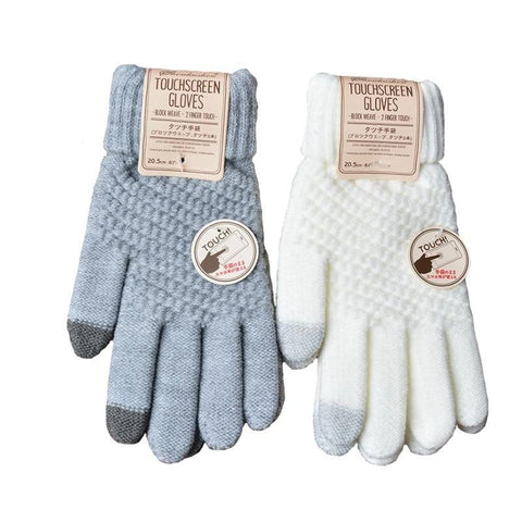Smart Touchscreen Cashmere Knitted Winter Gloves Women