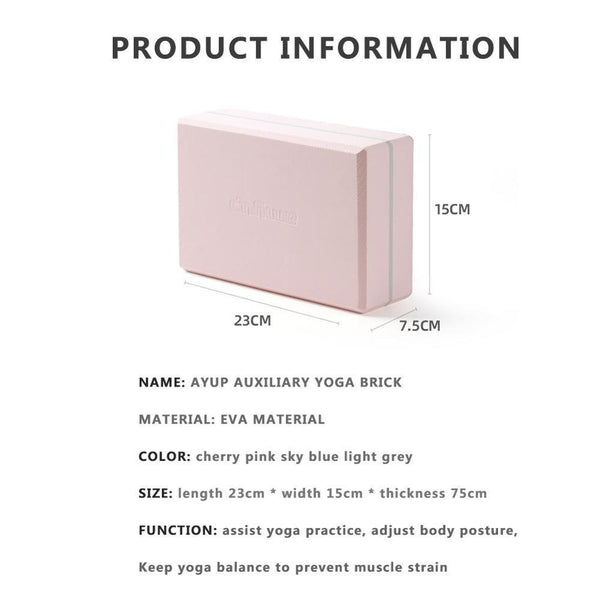Eva Yoga Block Fitness Foam Brick Exercise Gym Sports Pilates Stretching F01 Au Stock Yoga Props