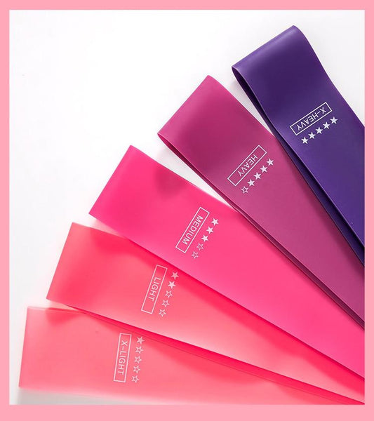 Set Of 5 Gradient Resistance Bands Gym Fitness Strength Exercise Workout Equipment Resistance Trainers