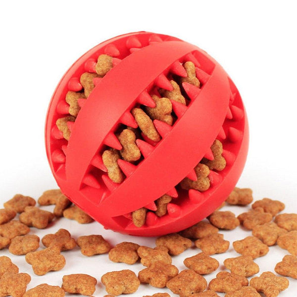 Dog Chew Rubber Ball Toy Dental Clean Teeth Healthy Treat Gum Bite Puppy Pet Play Dog Toys