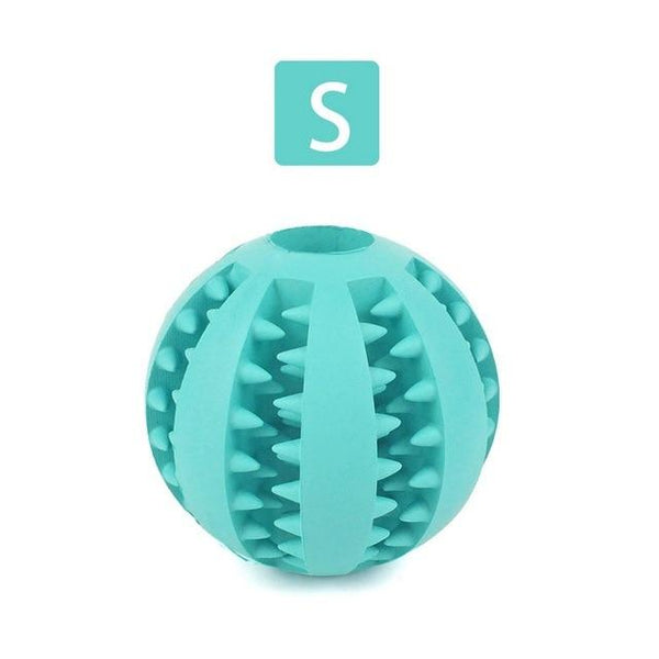 Dog Chew Rubber Ball Toy Dental Clean Teeth Healthy Treat Gum Bite Puppy Pet Play Dog Toys