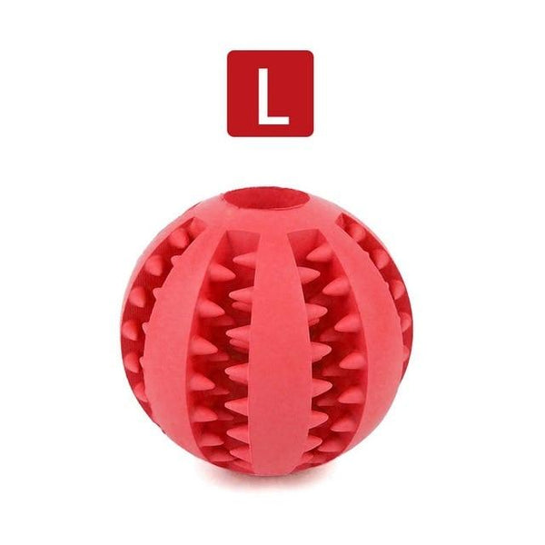Dog Chew Rubber Ball Toy Dental Clean Teeth Healthy Treat Gum Bite Puppy Pet Play Dog Toys
