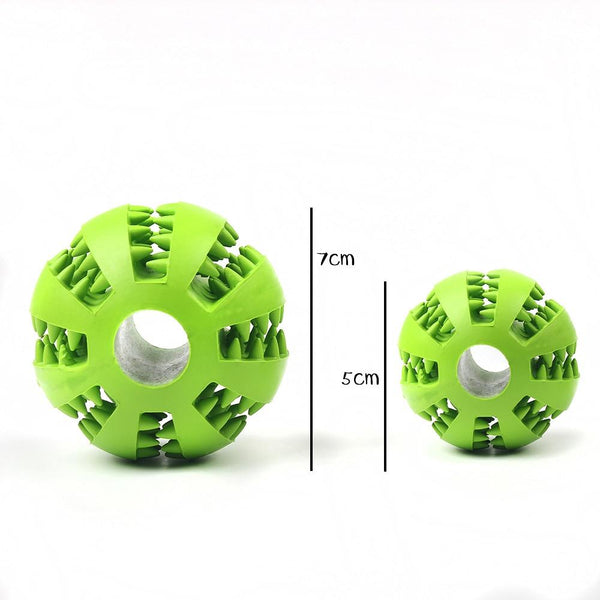 Dog Chew Rubber Ball Toy Dental Clean Teeth Healthy Treat Gum Bite Puppy Pet Play Dog Toys