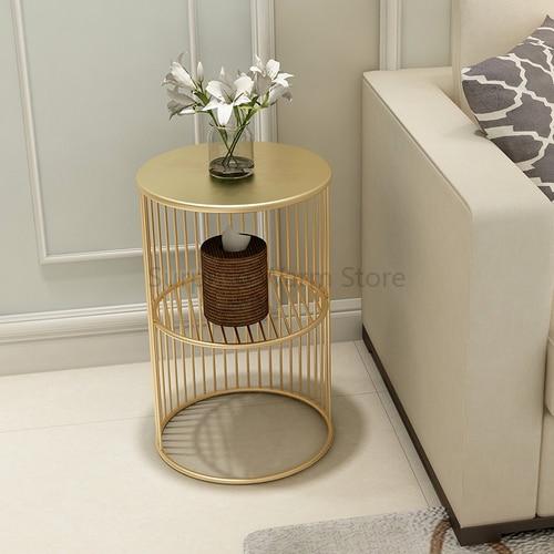 Little Gold Or Black Nordic Metal Coffee Table Side 30X55cm