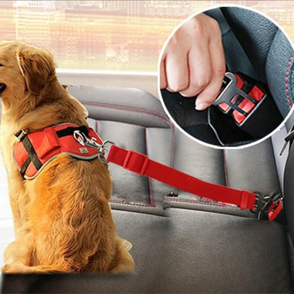 Adjustable Pet Dog Safety Car Vehicle Seat Belt Harness Lead Seatbelt Nylon