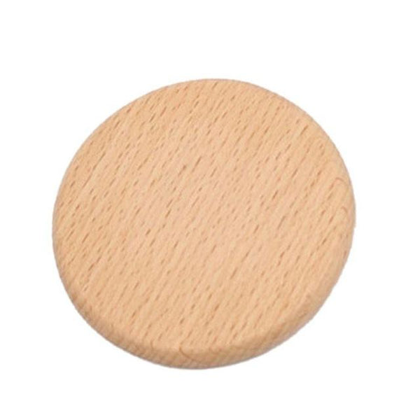 Set Of 2 Eco Friendly Beech Wood Round Square Flat Rim Coasters