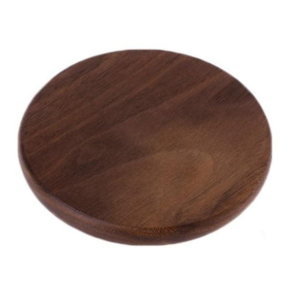 Set Of 2 Eco Friendly Beech Wood Round Square Flat Rim Coasters
