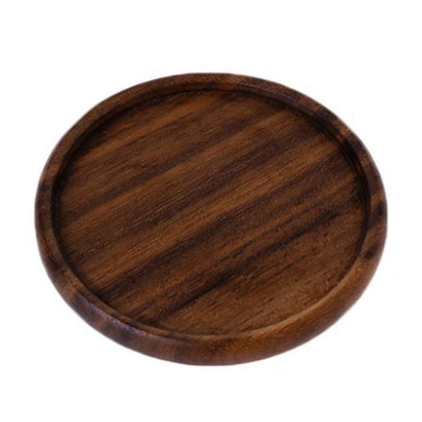 Set Of 2 Eco Friendly Beech Wood Round Square Flat Rim Coasters