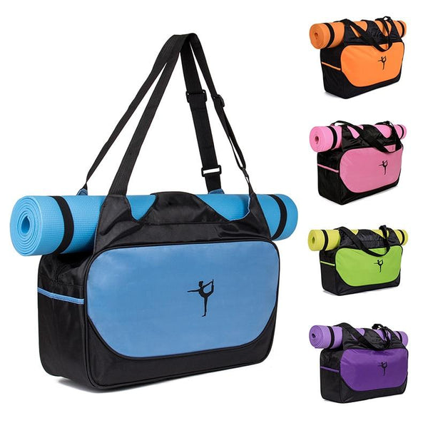 Multi Purpose Gym Bag With Yoga Mat In Blue / Pink Green Purple Orange Exercise Mats