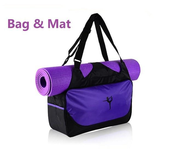 Multi Purpose Gym Bag With Yoga Mat In Blue / Pink Green Purple Orange Exercise Mats