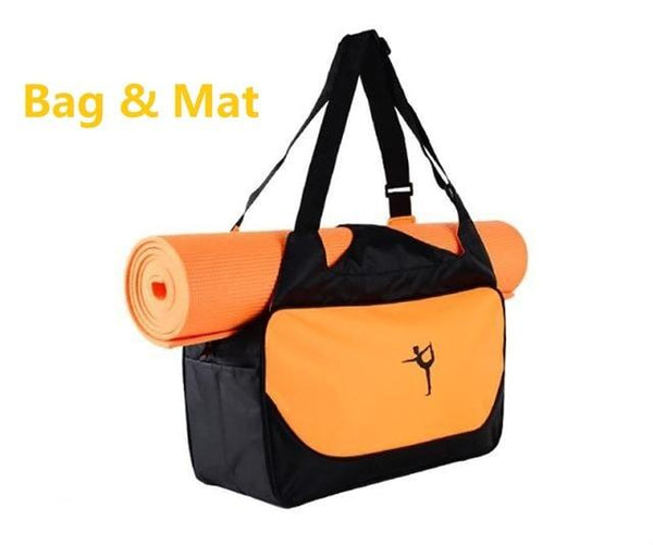 Multi Purpose Gym Bag With Yoga Mat In Blue / Pink Green Purple Orange Exercise Mats