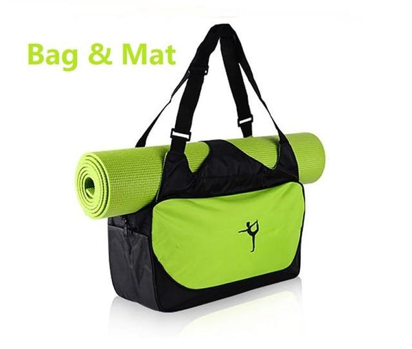 Multi Purpose Gym Bag With Yoga Mat In Blue / Pink Green Purple Orange Exercise Mats