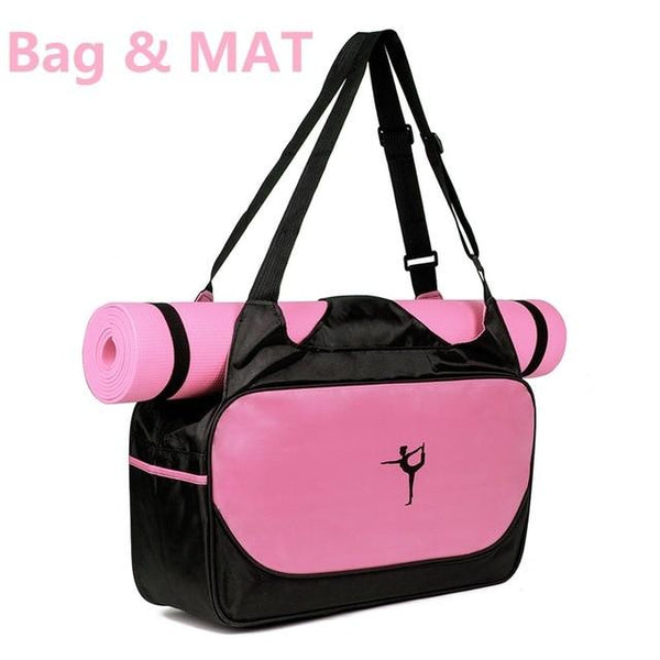 Multi Purpose Gym Bag With Yoga Mat In Blue / Pink Green Purple Orange Exercise Mats
