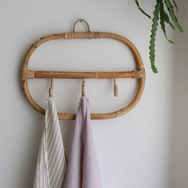 Rattan Wall Hooks Storage Organisation Wall Hooks & Hangers