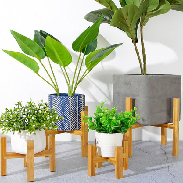 Bamboo Pot Holder Indoor Plant Stand Decor Plant Stands