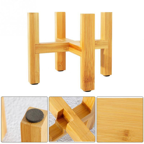 Bamboo Pot Holder Indoor Plant Stand Home Decor
