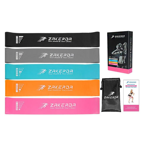 Yoga Crossfit Latex Resistance Bands Set Of 5 Fitness Training Home Gym Workout Equipment
