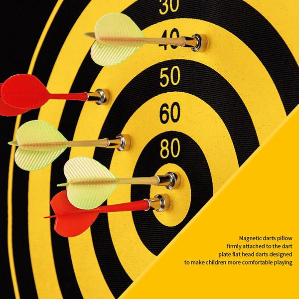 Double Sided Darts Target Set With Magnetic Flocking Dartboard Indoor Sports Family Games Boards