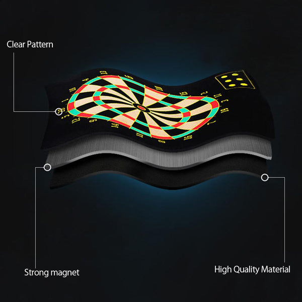 Double Sided Darts Target Set With Magnetic Flocking Dartboard Indoor Sports Family Games Boards