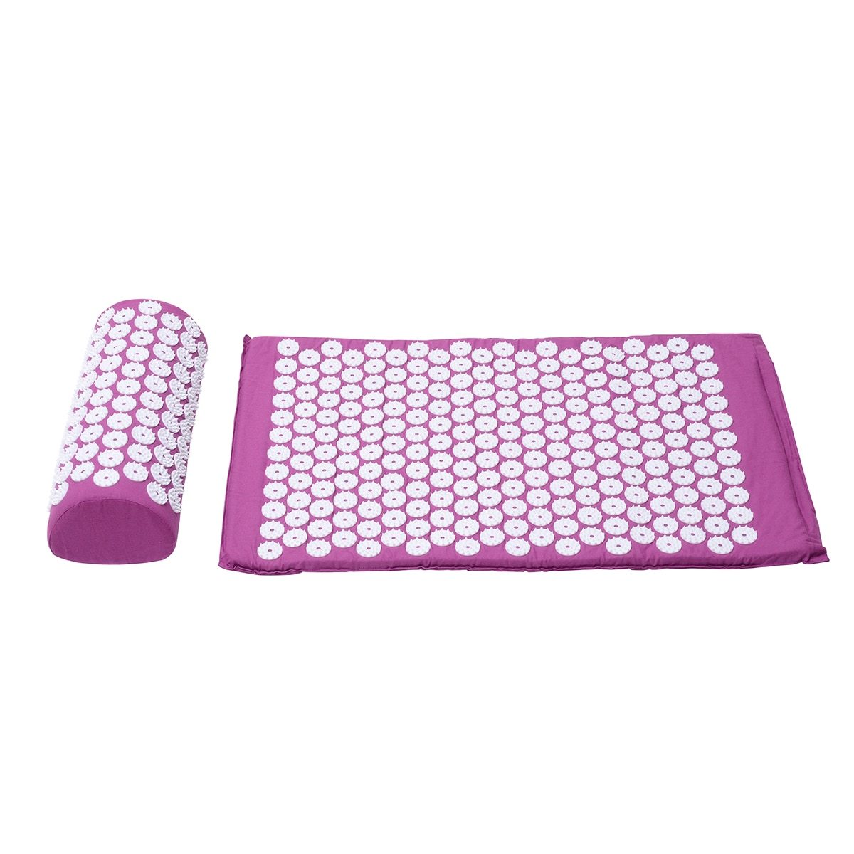 Purple Massage Acupressure Yoga Mat With Pillow Stress Relief Exercise Massagers