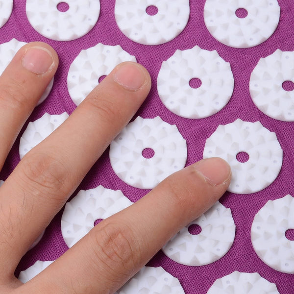 Purple Massage Acupressure Yoga Mat With Pillow Stress Relief Exercise Massagers