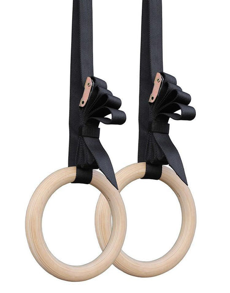 32Mm Wooden Gymnastics Training Rings Crossfit Home Exercise Equipment Fitness