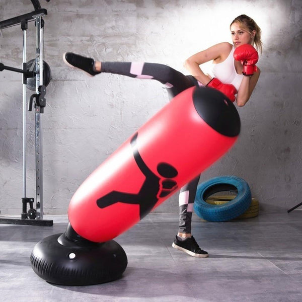 1.6M Red Inflatable Standing Boxing Bag Water Base Stress Punching Gym Punching Bags