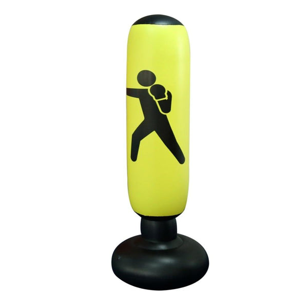 1.6M Yellow Inflatable Standing Boxing Bag Water Base Stress Punching Gym Punching Bags